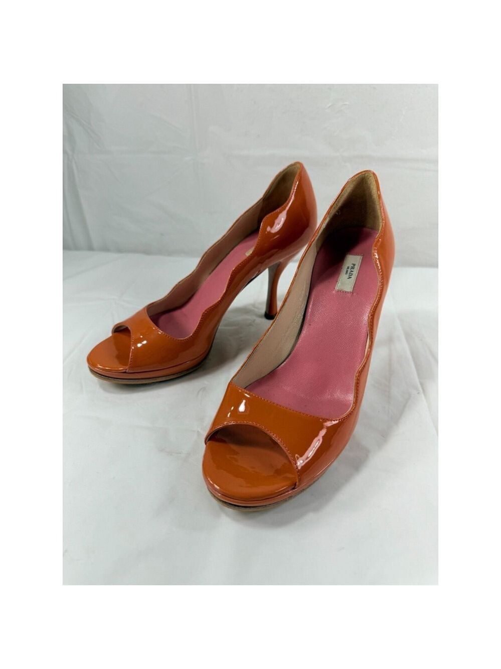 PRADA Pumps Heel Leather vintage Y2K - Picture 15 of 15